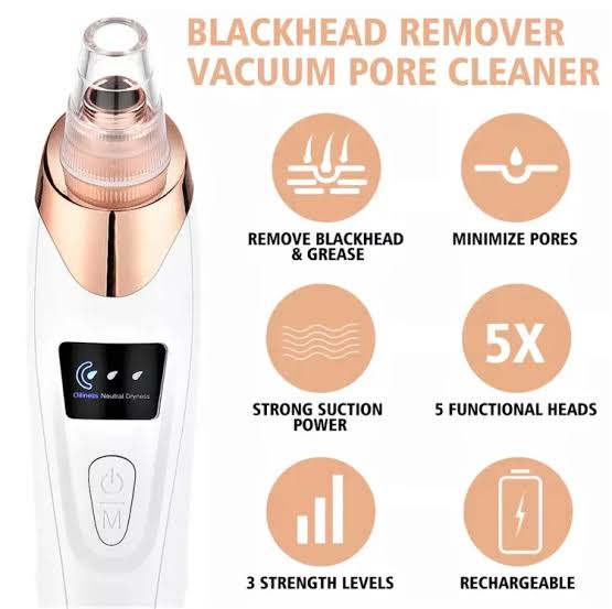 5-in-1 Electric Blackhead Remover Vacuum Suction Face Pore Cleaner Machine