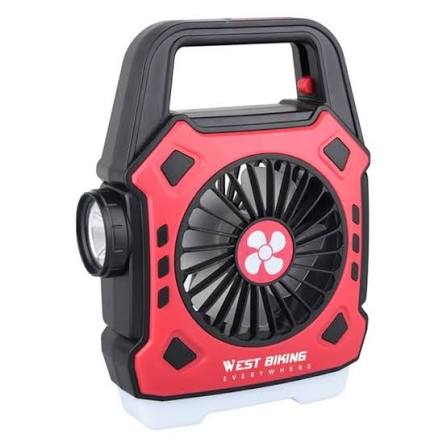 Multipurpose Rechargeable Desk & Camping Fan with LED Light